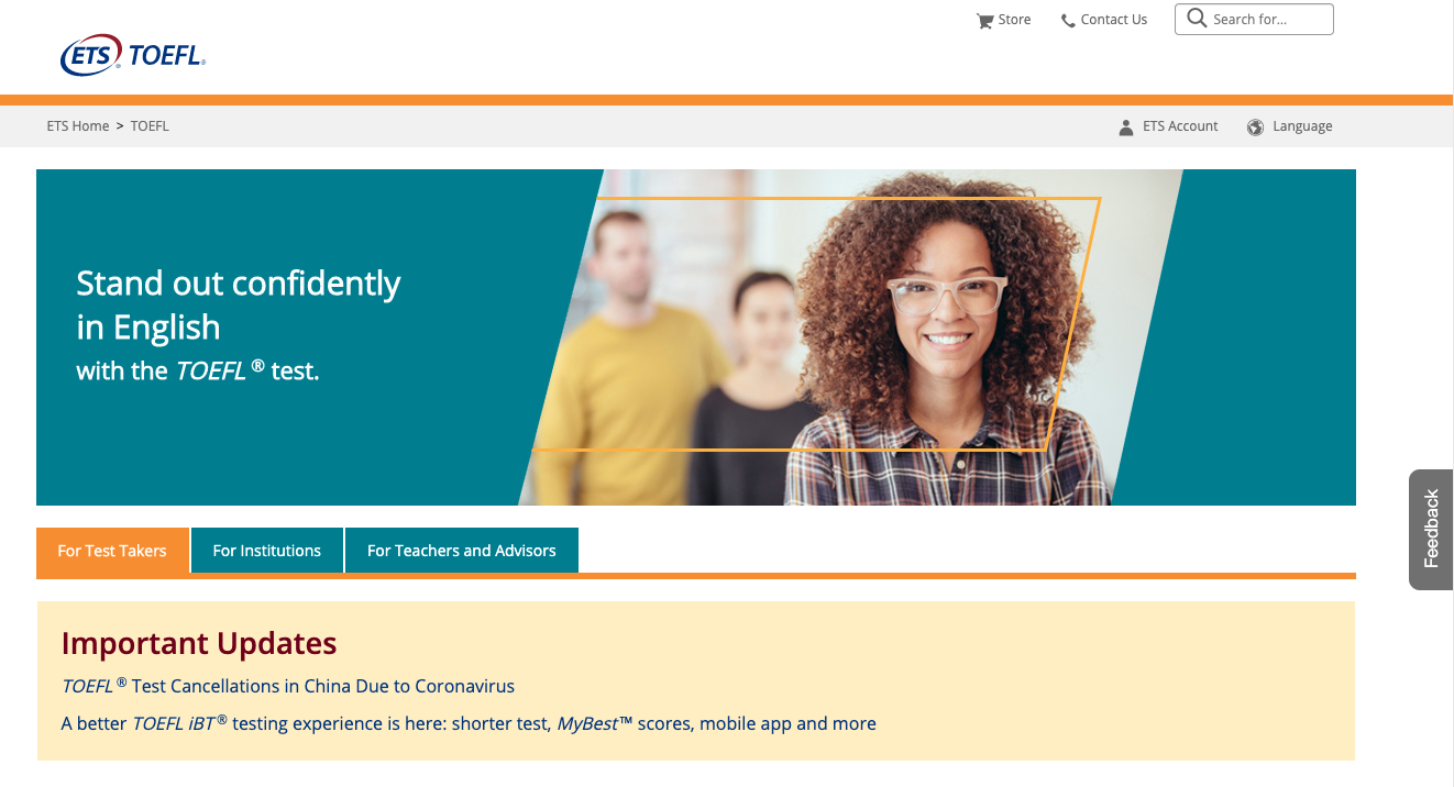 TOEFL Official Site